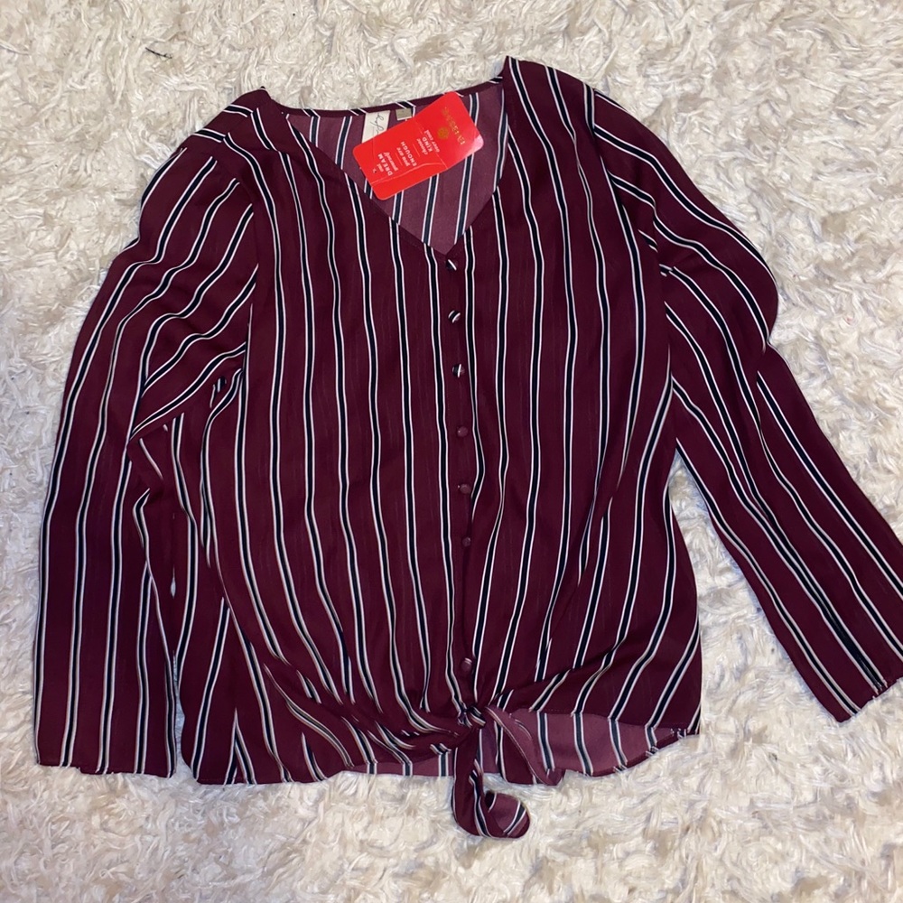 Striped business top
